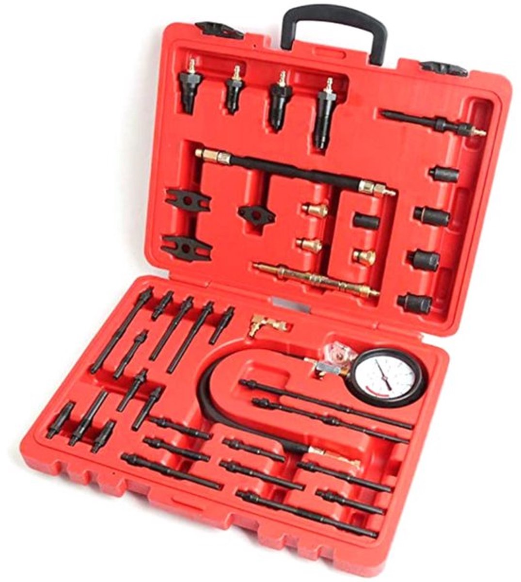 Compressietester Set 40 BAR - Drukdaling Voor Benzine En Diesel Motoren - 600 PS Capaciteit - Handgereedschap - Motor Diagnose