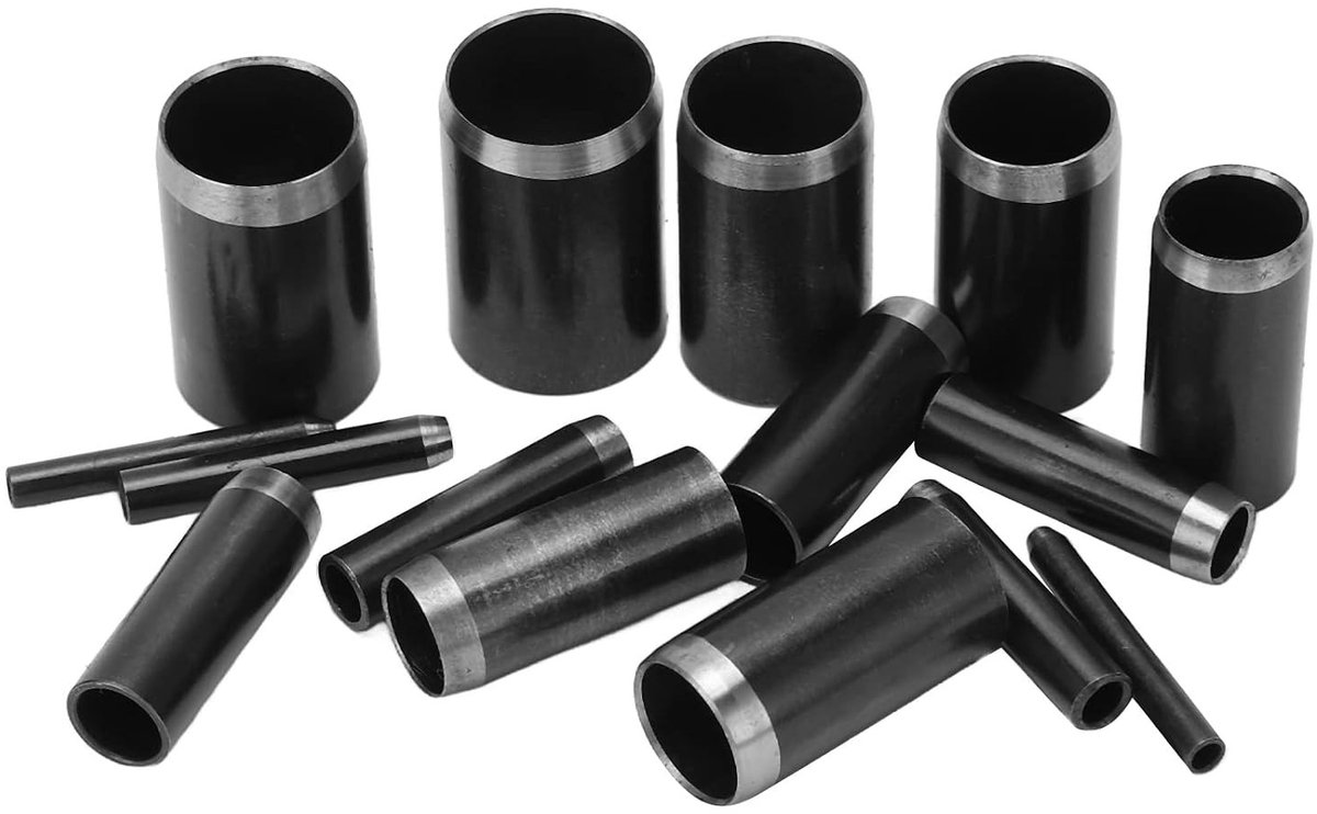 Complete set van 15 perforators voor leren materialen, 1 tot 15 mm, ideaal voor riemen, portemonnees en handwerk