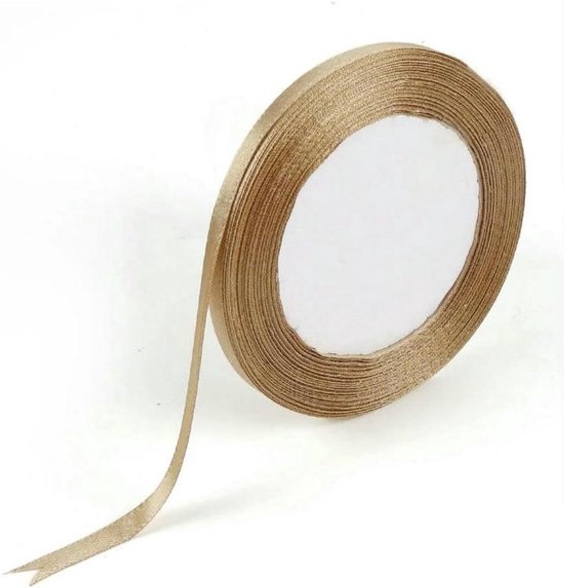 Inpaklint Champagne Goud - Verpakkingslint Sjerp - Cadeaus Versieren - Eenvoudig Te Knippen - 254 cm x 22 m