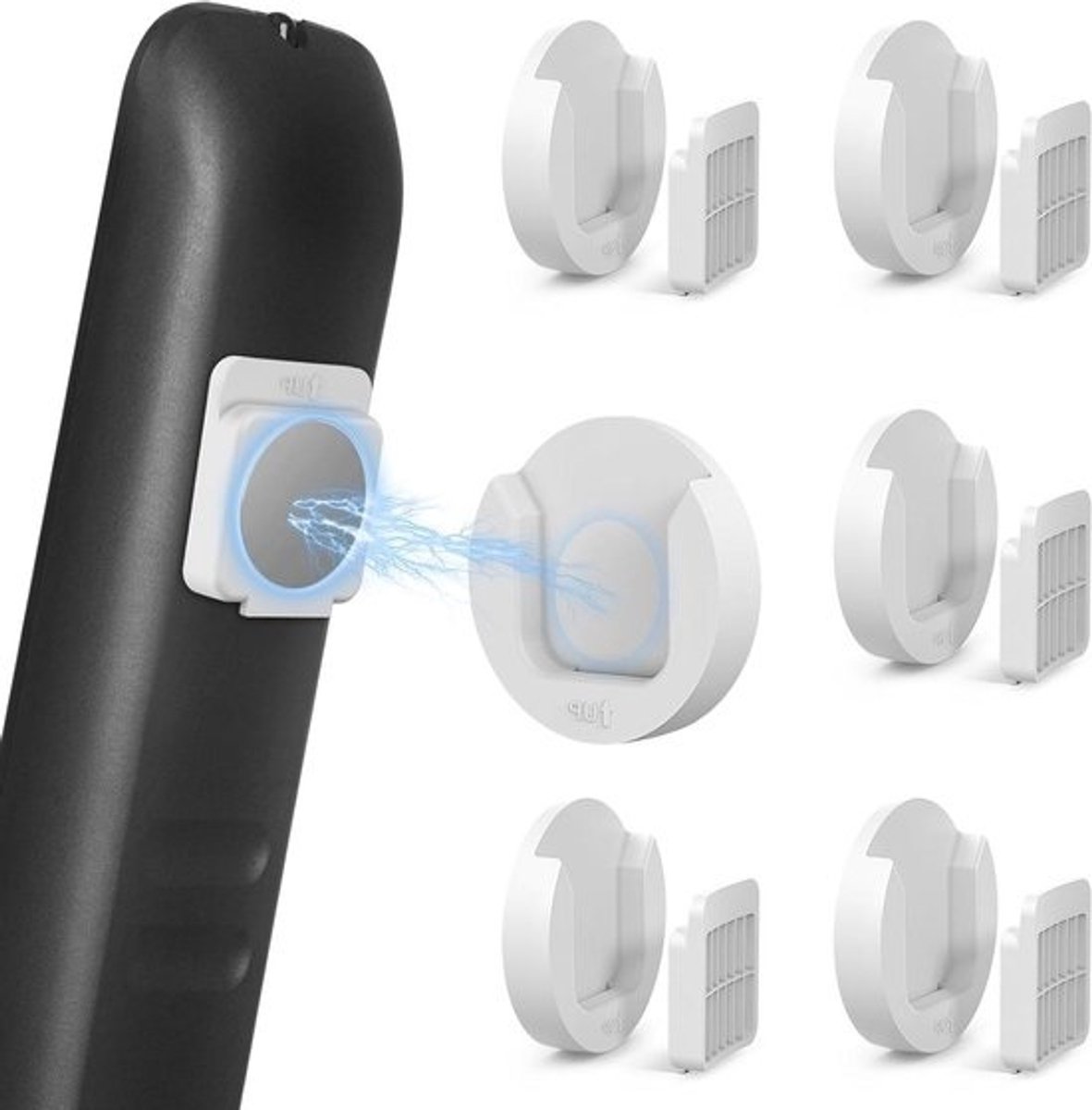 Afstandsbediening Houder - Afstandsbediening Organizer - TV Kijken - Dubbel Vergendeld Ontwerp - 5 Stuks - Wit