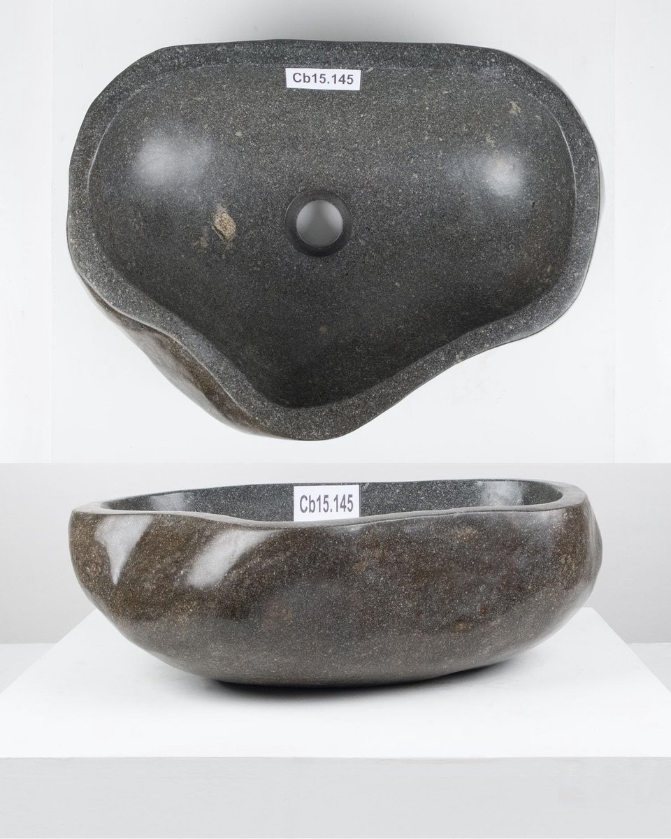 Natuurlijke Steen Wastafel - 50 cm - Grijs