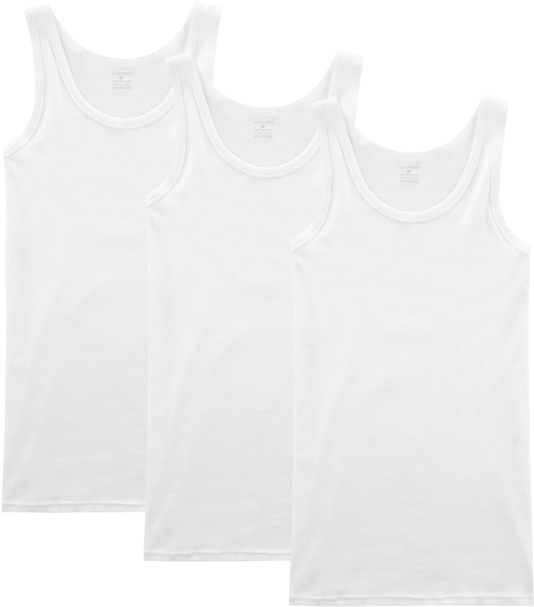Heren Tanktop 3-Pack - Katoen Wit Regular Fit