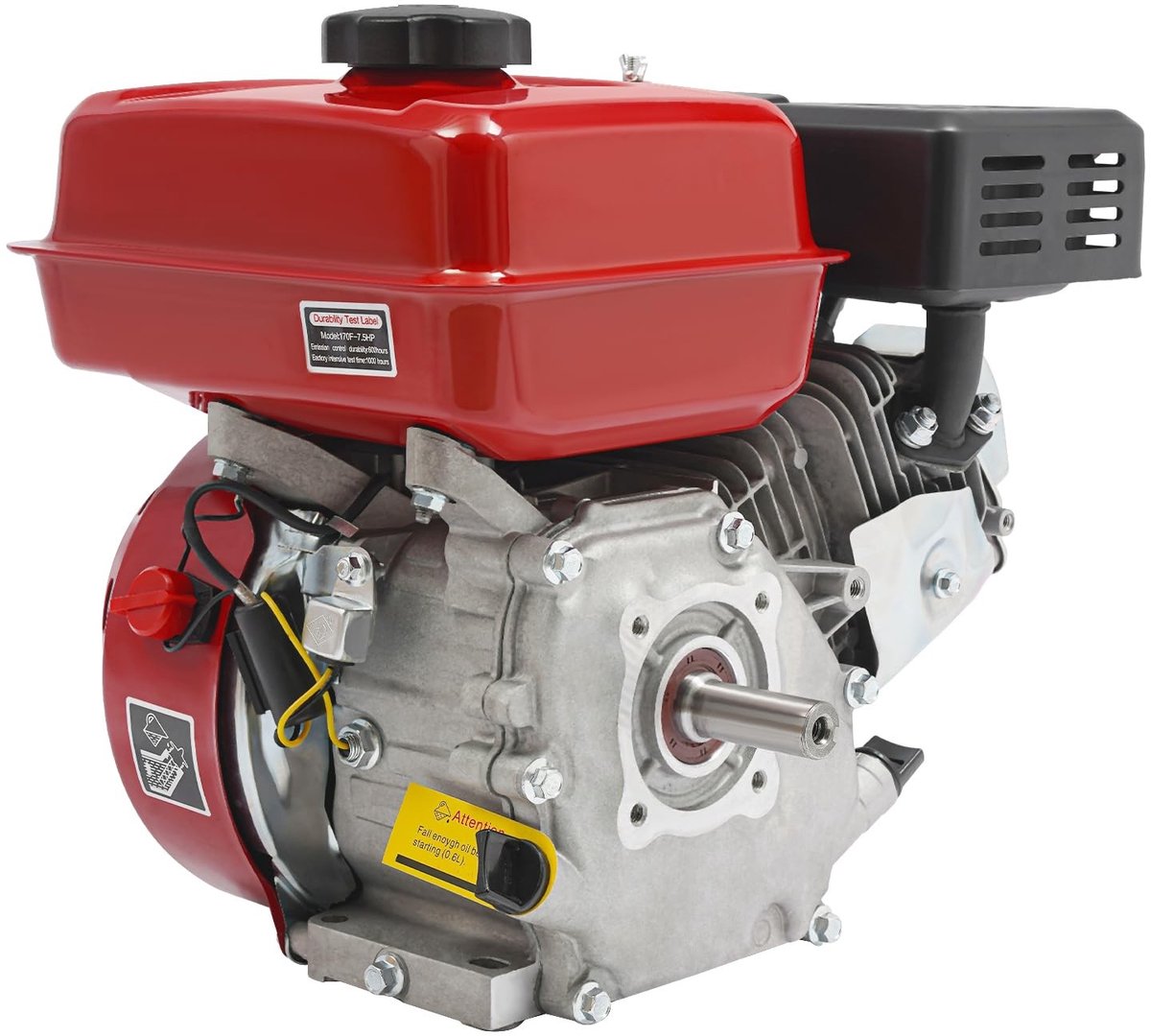 Benzinemotor - 7.5 pk - Rood/Zwart