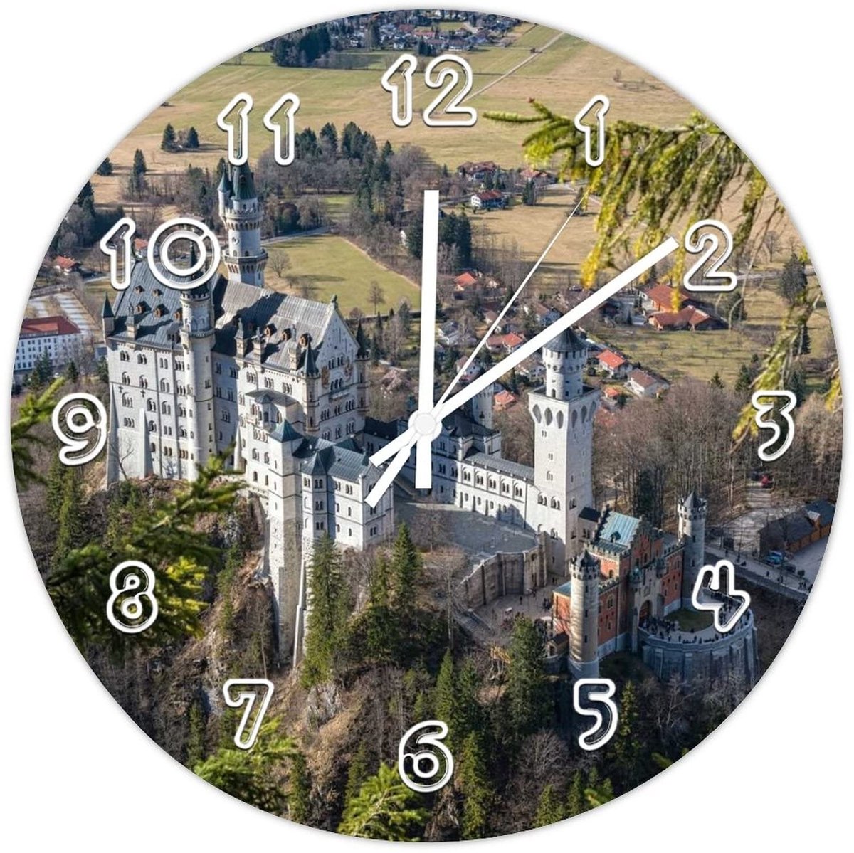 Wandklok - Neuschwanstein Kasteel - 25 cm