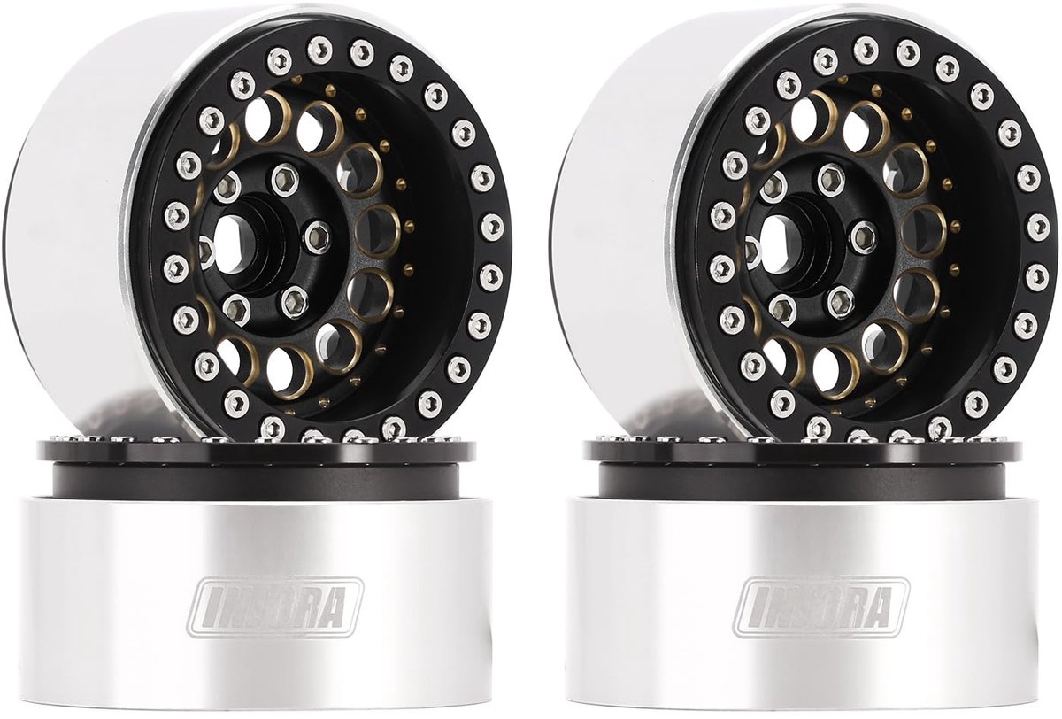 Beadlock Velgen - Zwart, 1.9 inch, Set van 4