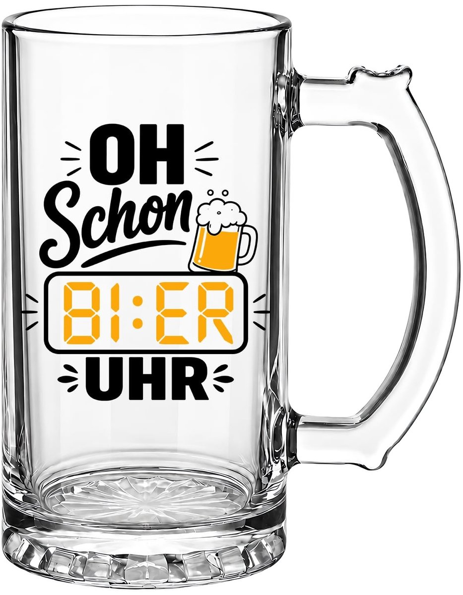 Bierglas 500 ml - Grappig verjaardagscadeau voor mannen