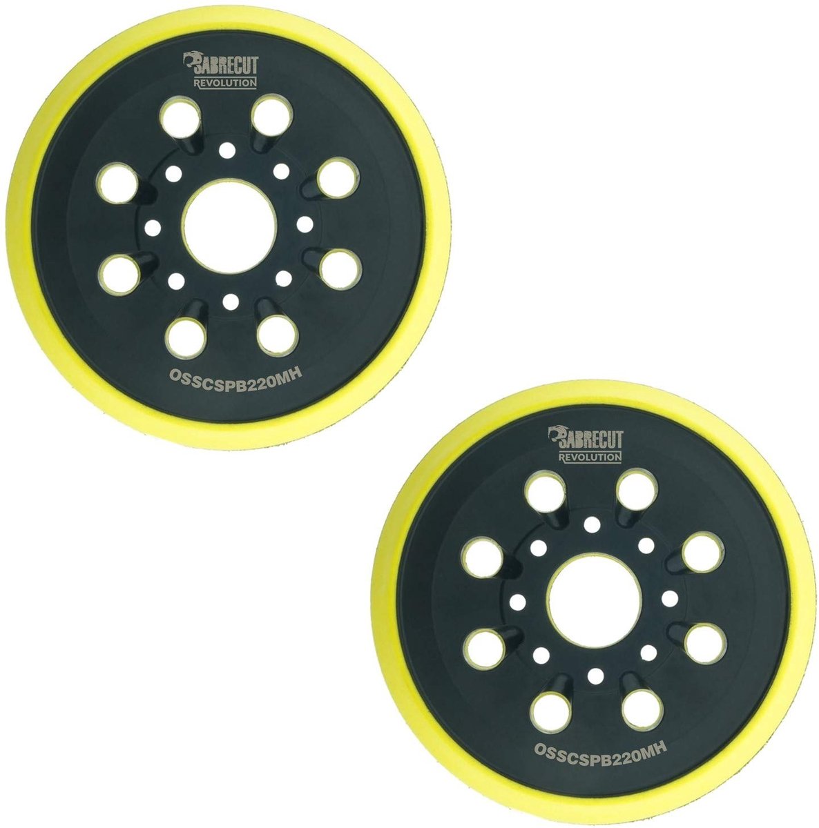 2x Orbital Schuurpad - 125mm Medium Hard, Haak en Lussysteem