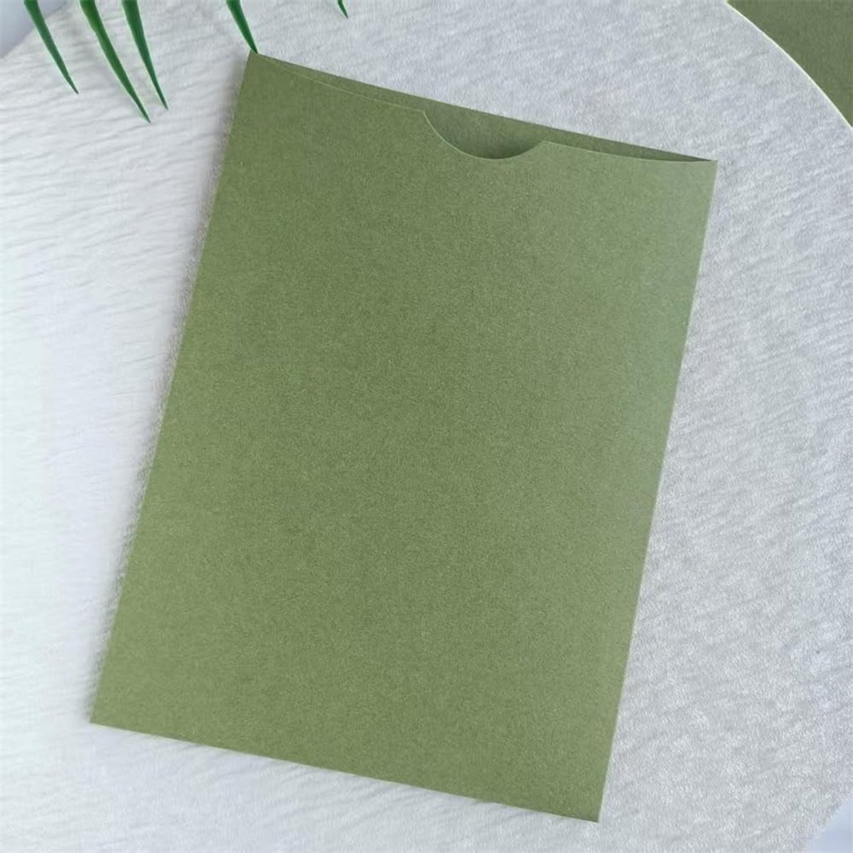 Bruiloft Uitnodigingen Set van 25 - Olijfgroen met Envelop