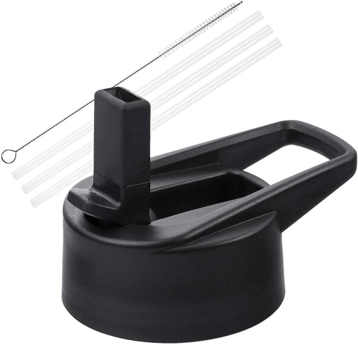 Cupdeksel Set voor Hydroflessen, Brede Nek Waterfles met Flip Straw, Vervangend Deksel voor Gemakkelijk Drinken