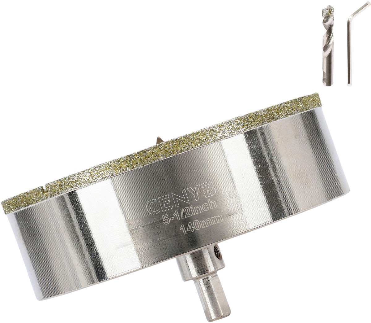 Diamant Boorzaag 140mm met Center Boor en Coating - Voor Keramiek en Glas