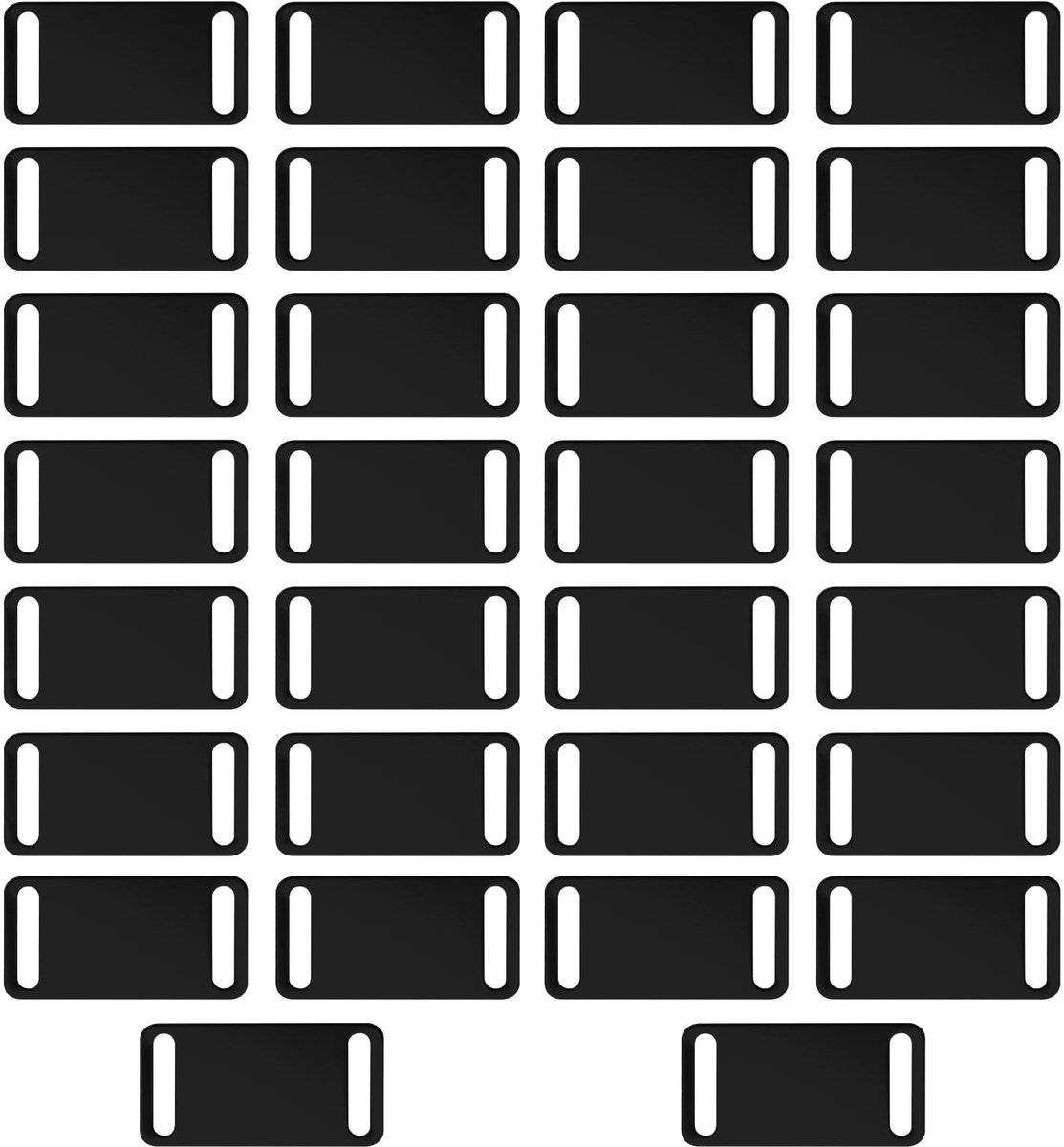Set van 30 Hondenlabels voor Lasergraveren - Aluminium - Zwart