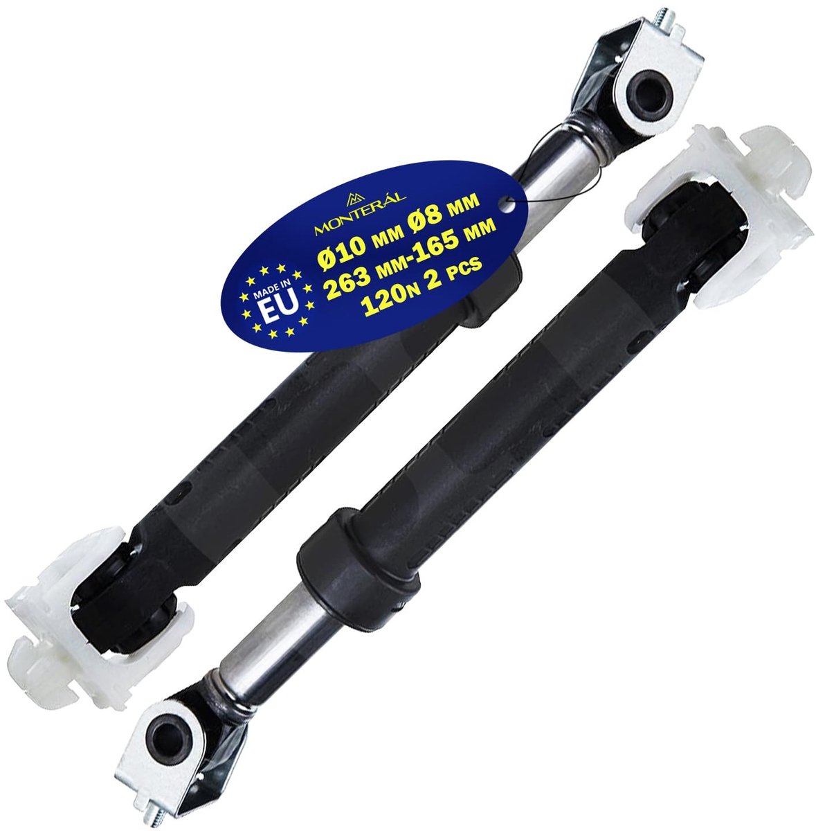 Schokdemper voor Wasmachine - 120N - Ø10mm en Ø8mm