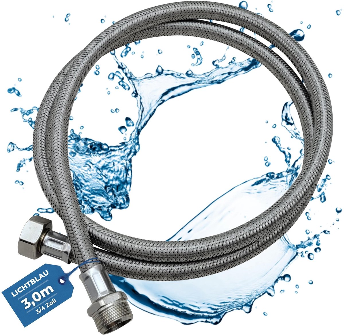Aquastop verlengslang voor wasmachine - 3 m - 3/4 inch