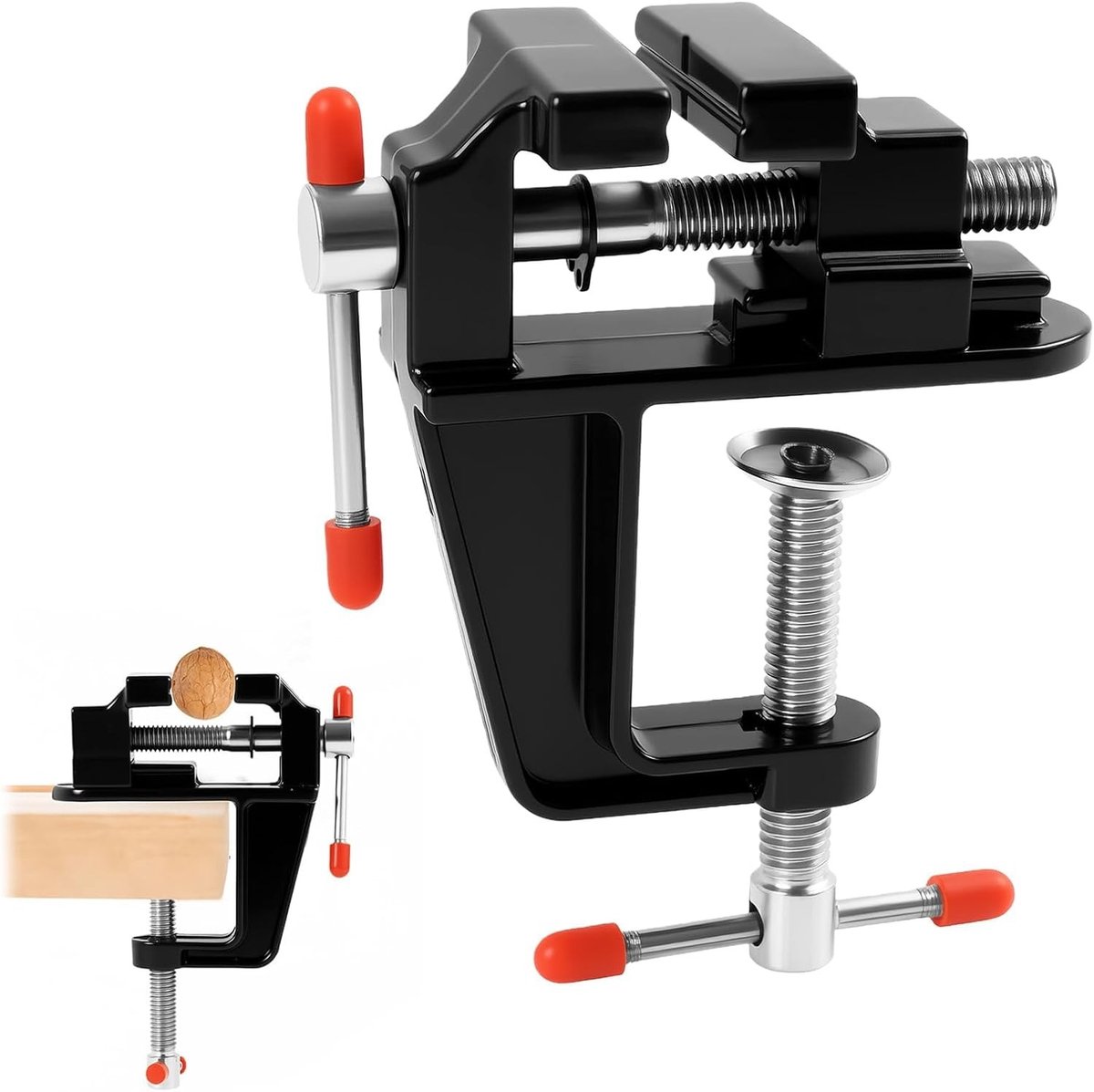 Compacte Mini Tafelvis met Universele Klem, 35 mm, Aluminium Legering voor Precisiewerk, Sieraden, Modelbouw en Doe-Het-Zelf Projecten, Gebruiksvriendelijk en Efficiënt