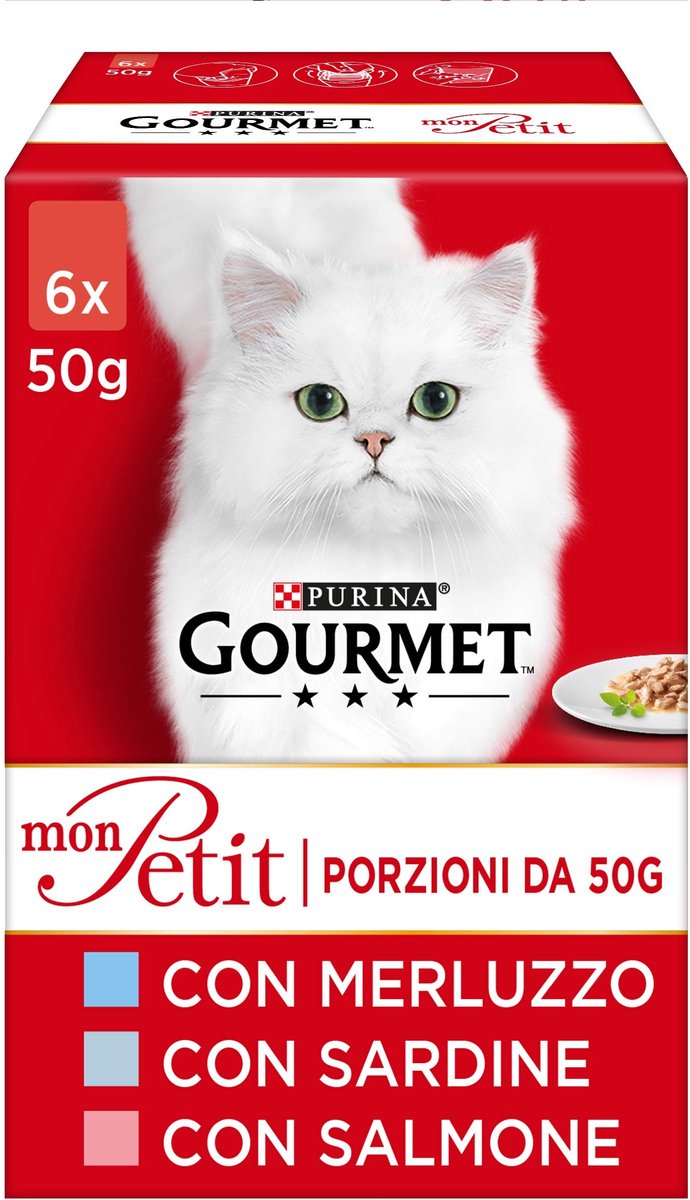 Solidchoice - Mon Petit Wet Food voor Volwassen Katten met Vis (48 x 50 g)