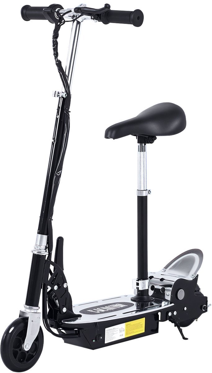 HOMCOM Kids E-Scooter - Metaal - 81,5x38x94cm - Zwart