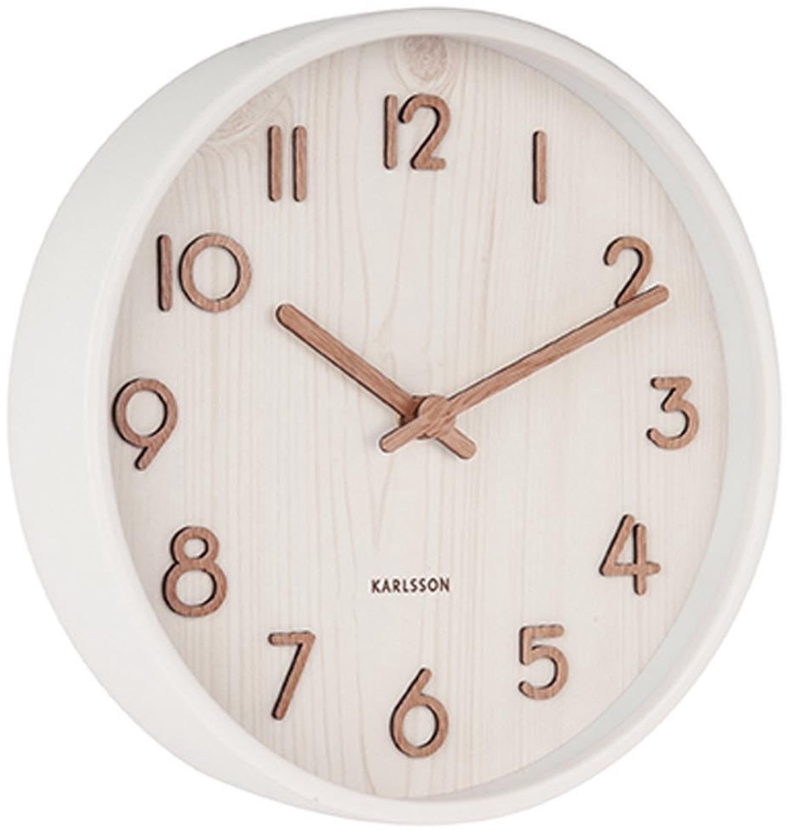 Solidchoice - Wandklok van Hout met Modern Design en Batterijvoeding