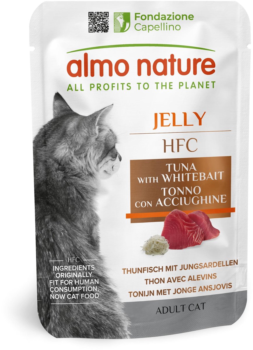 Solidchoice - Natuurlijke Kattenvoer in Jelly - Tonijn en Jonge Ansjovis - 55g, 24 Stuks