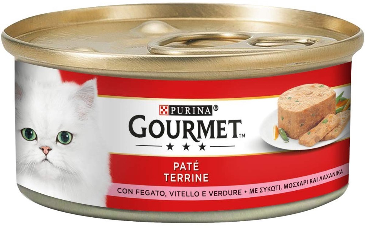 Solidchoice - Gourmet Paté voor Volwassen Katten met Lever, Kalfsvlees en Groenten 195g