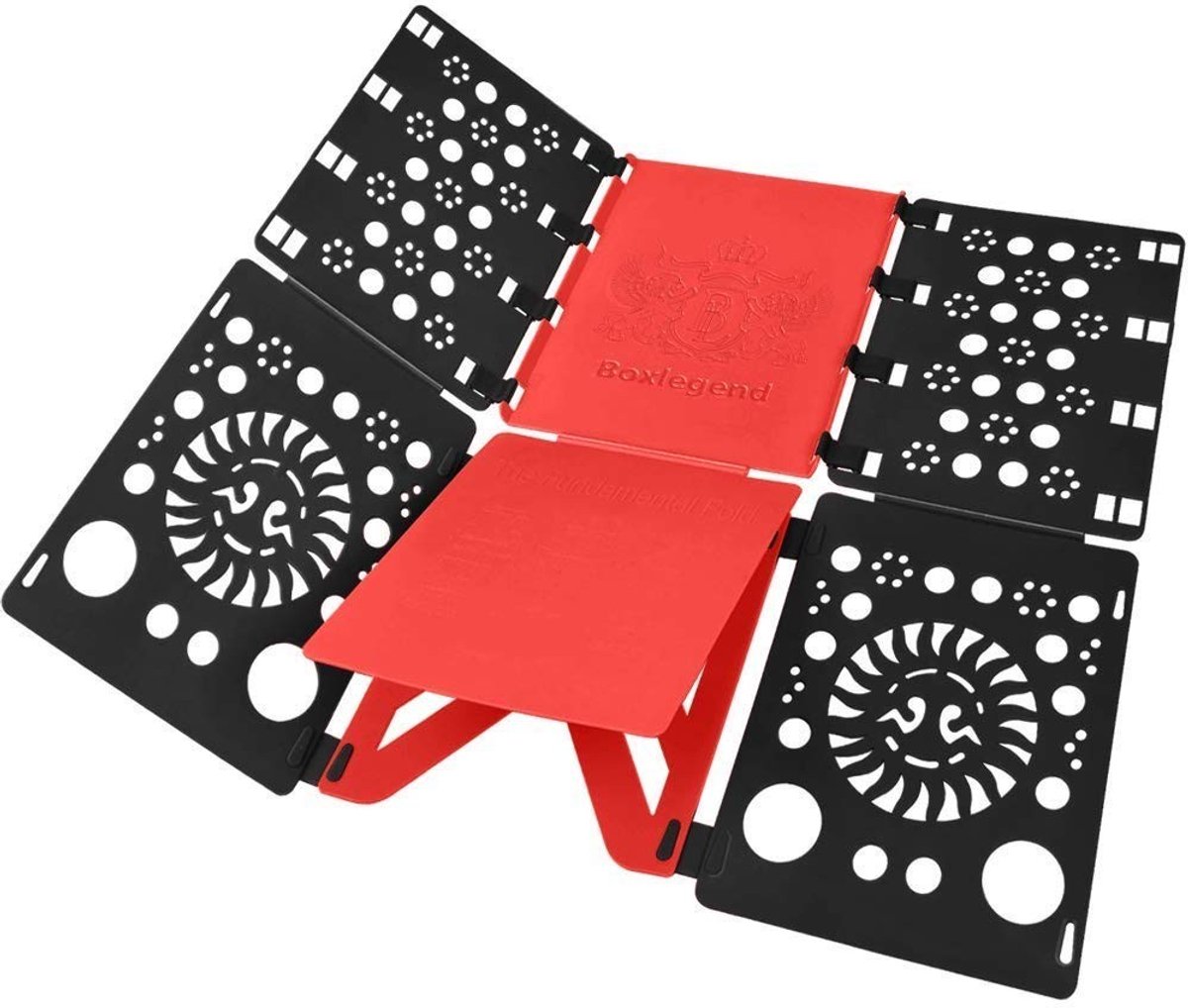 Solidchoice - Vouwbord voor Kleding in Rood en Zwart