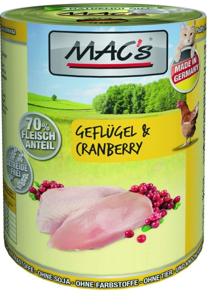 Solidchoice - Vochtige Kattenvoeding met Kip en Cranberry (400 g)