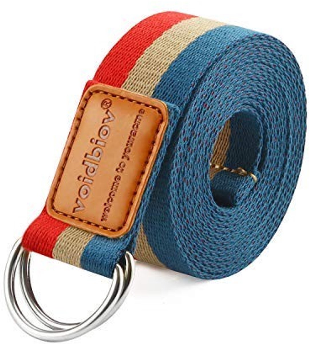 Solidchoice - Verstelbare Yoga Strap met D-Ring, Natuurlijke Katoen