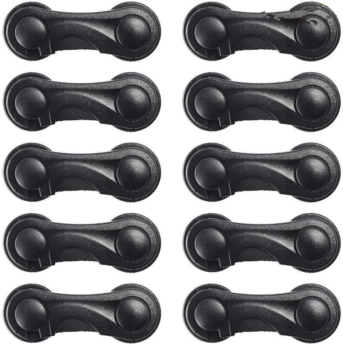 Solidchoice - Set van 10 Baby Deurslotbeveiliging, Zwart