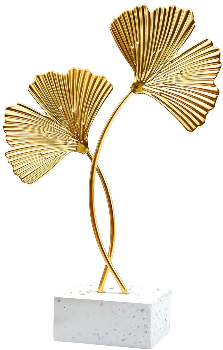 Solidchoice - Ginkgo Leaf Beeldje voor Thuisdecoratie in Goud