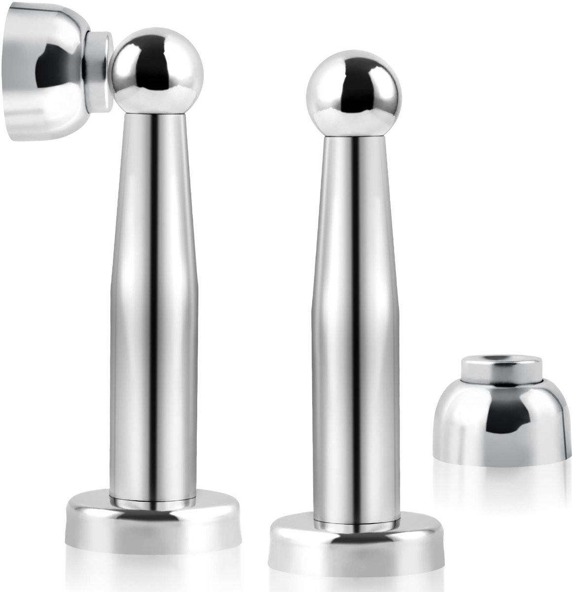Solidchoice - Set van 2 Magnetische Deurstopper van RVS 7 Inch voor Muur en Vloer