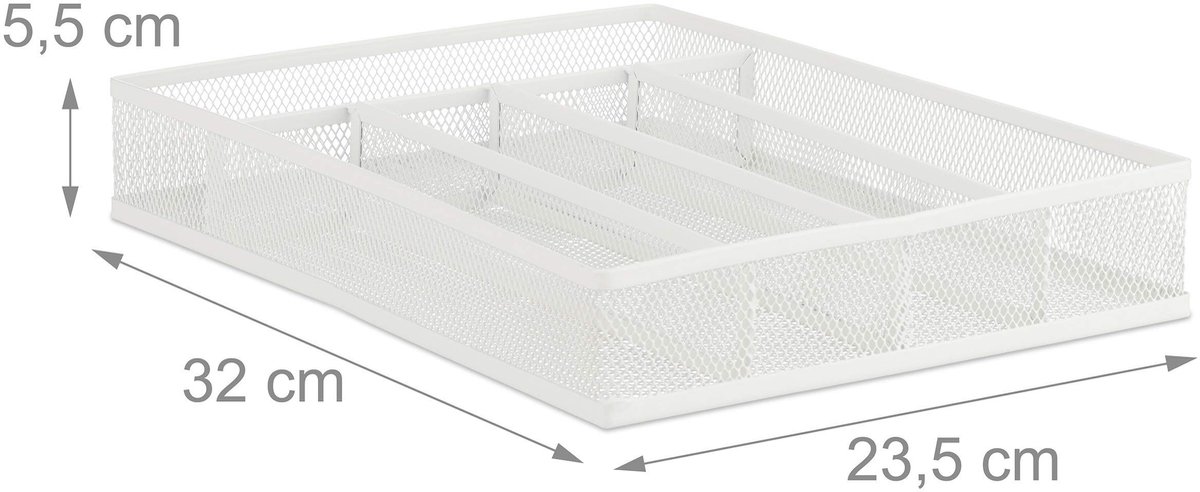 Solidchoice - Besteklade Organizer van Metaal met 5 Compartimenten