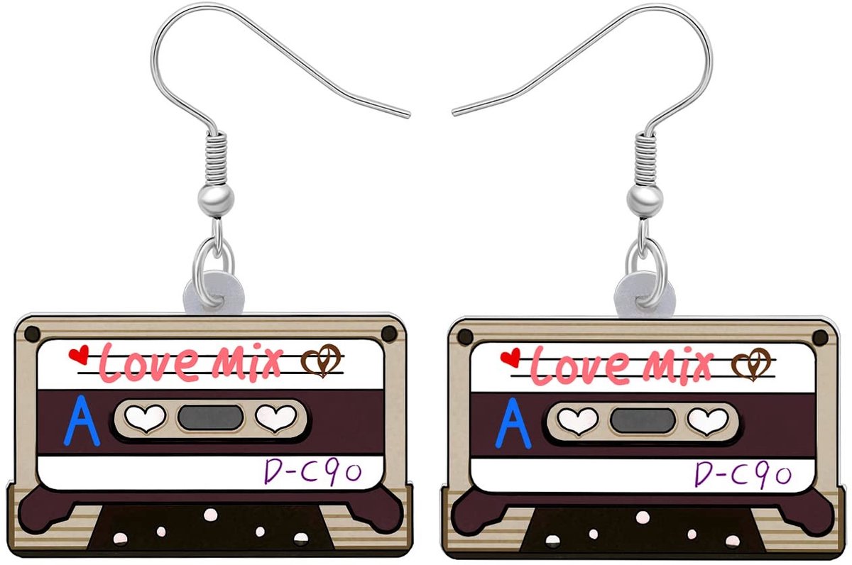 Solidchoice - Vintage Cassette Tape Oorbellen voor Vrouwen en Meisjes
