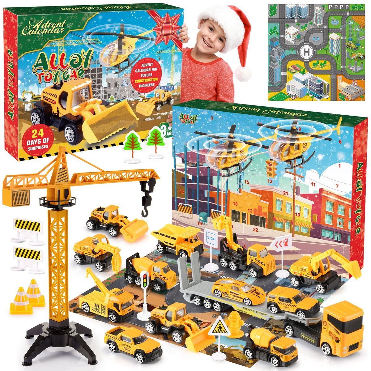 Solidchoice - Adventskalender 2024 voor Kinderen met Bouwthema