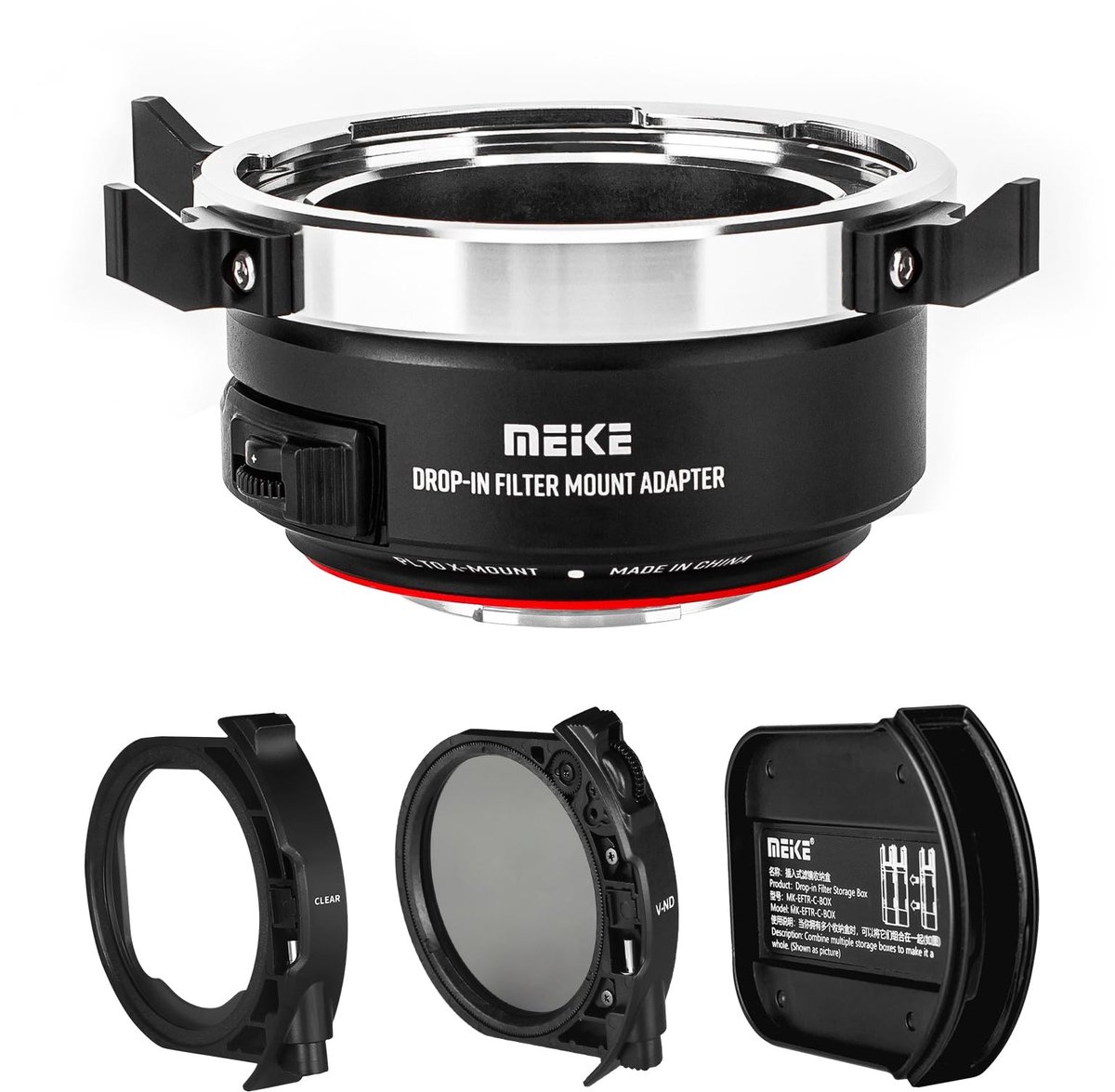 Solidchoice - Flush-mount Adapter voor Handmatige Focus met Variabele ND en UV Filters voor Fujifilm X-Mount Camera's