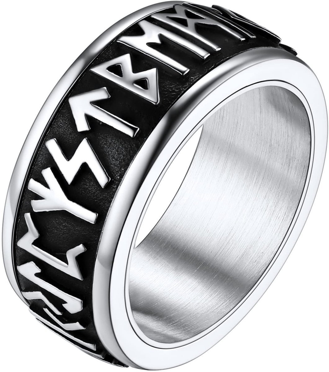 Solidchoice - Gepersonaliseerde Viking Spinner Ring van Roestvrij Staal