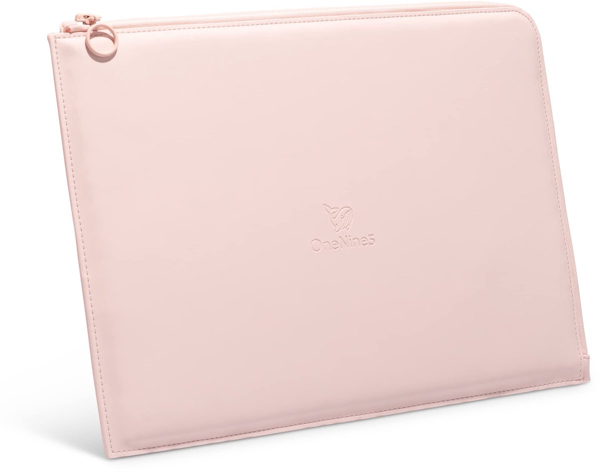 Solidchoice - Eco-vriendelijk 13 Inch Laptop Sleeve met Vegan Leren Buitenlaag