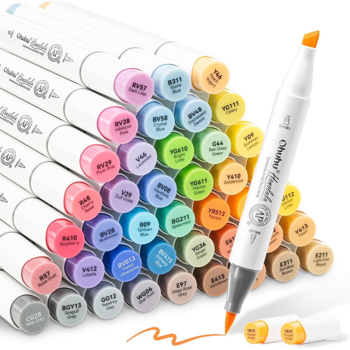 Solidchoice - Alcohol Markers Set van 48 met Penseeltas en Mengpen