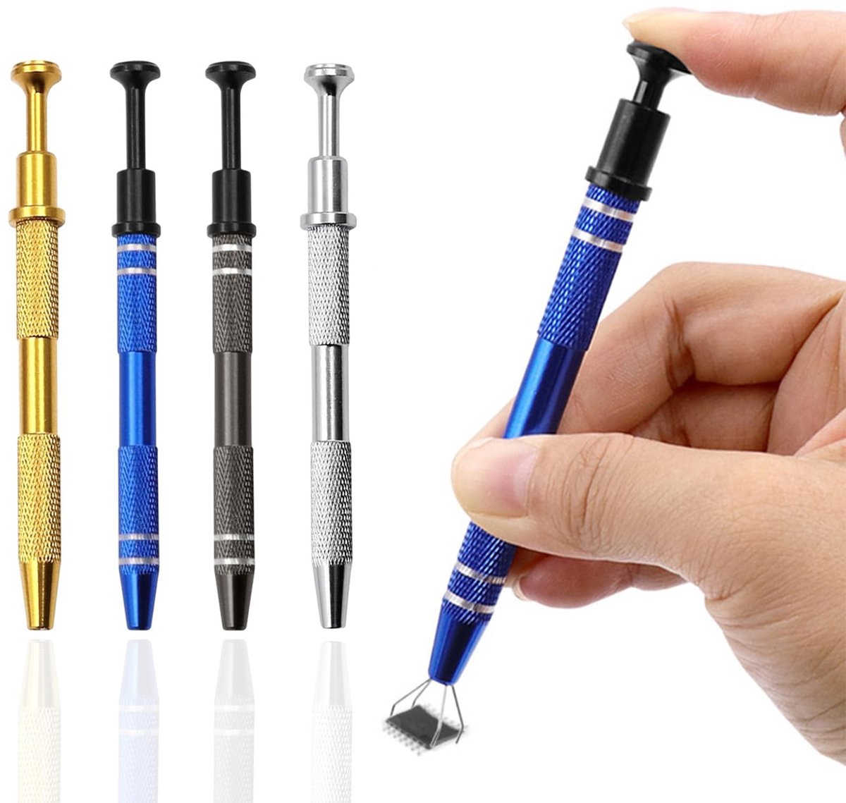 Solidchoice - Gatenkogelverwijderaar - Set van 4 pincetten voor sieraden