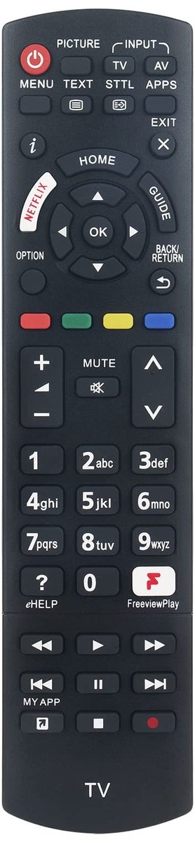 Solidchoice - Vervangende Afstandsbediening voor Panasonic LED TV
