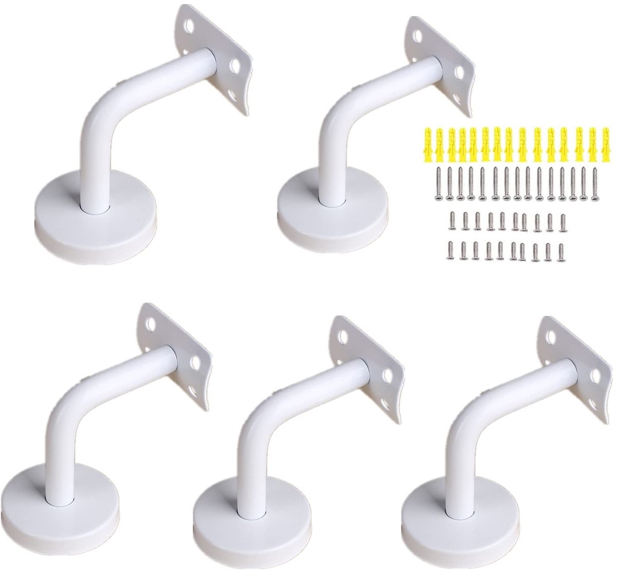 Solidchoice - RVS Trapleuning Beugels Set van 5 met Schroeven
