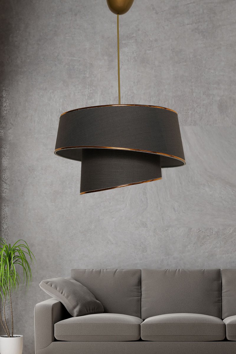 Asir - Kroonluchter - Goud en Antraciet - 32 x 32 cm
