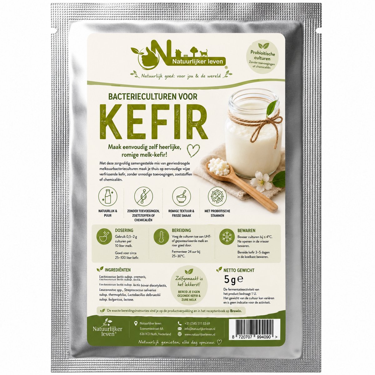 Bacterieculturen voor melk Kefir