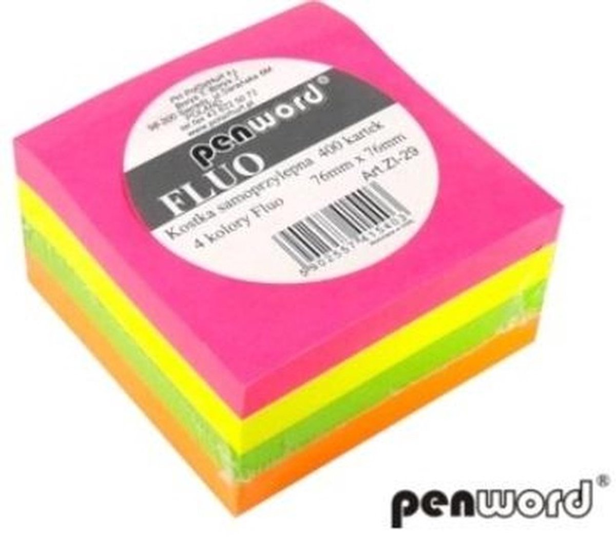 Kostka samoprzylepna fluo 400K