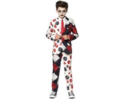 Suitmeister Enge Clown - Jongens pak - Verkleedkleding - Halloween Kostuum - Gekleurd - Horror - 4-6 jaar - Maat S