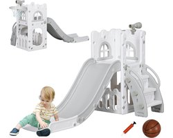 AIYAPLAY - Kinderglijbaan - HDPE - 70x177x92cm - Grijs