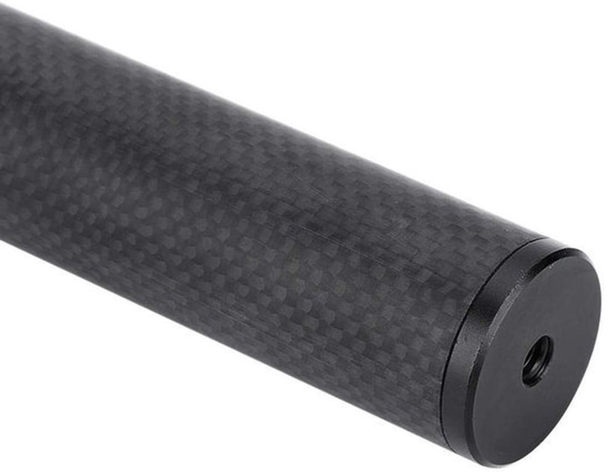 Monopod Uitschuifbaar - Carbon Stang - 1/4 Inch Schroef - Zwart - Lichtgewicht - Robuust en Duurzaam - Camera Verlengstang