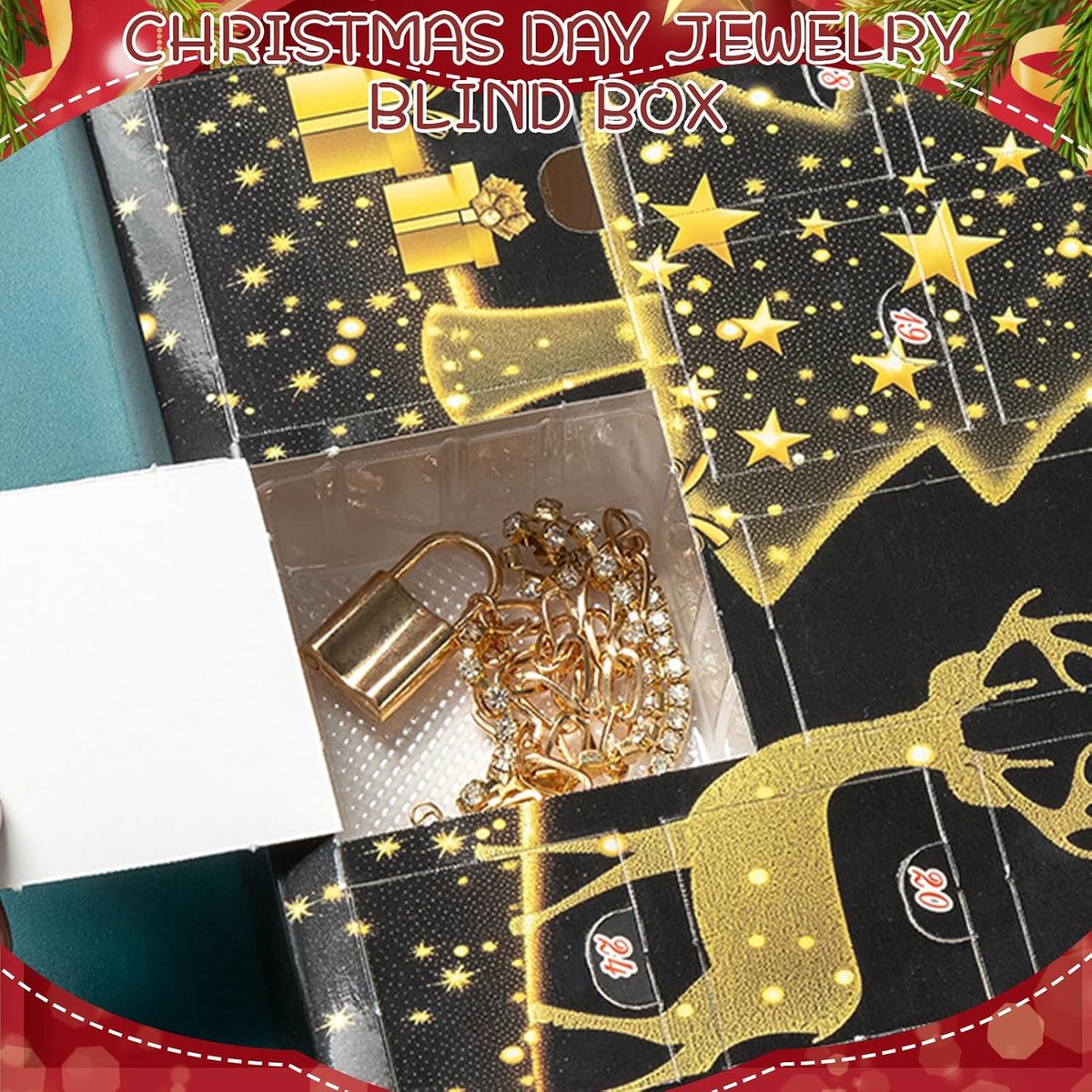 24-Daags Sieraden Adventskalender 2025 voor Dames - Met 24 Verrassingen en Beauty Cadeaus - Unieke Kerstkalender met Modeaccessoires en Cosmetica – foto 3