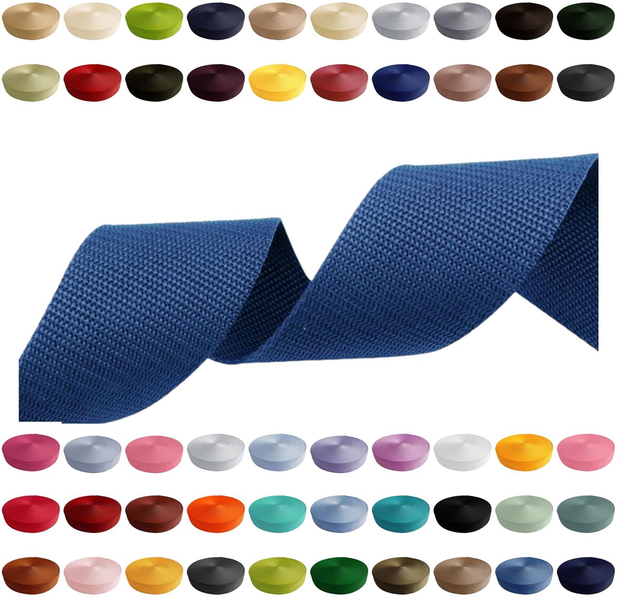 Polypropeen Gurtband 25mm x 5m in blauw voor DIY-projecten