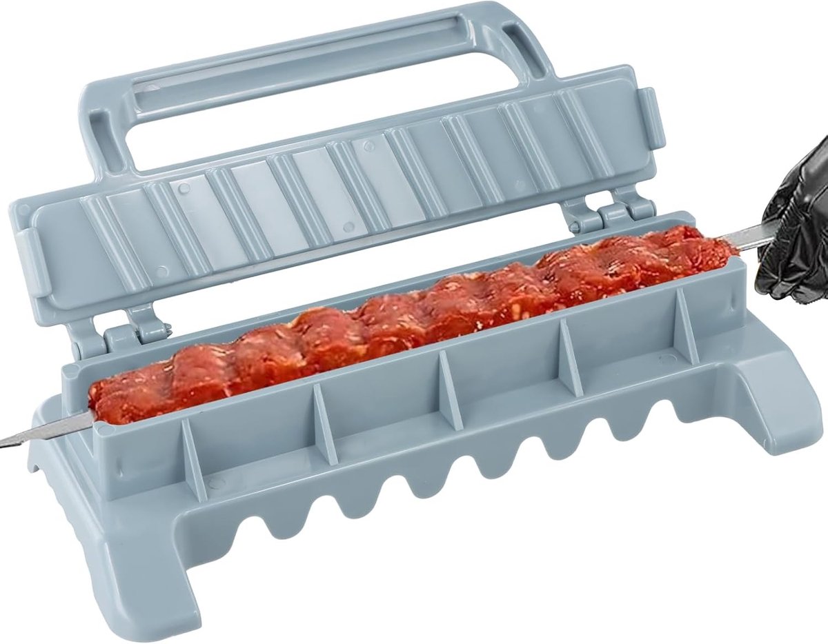 Handmatige Kebab Maker voor Kebab Spiesen, Draagbare Plastic Grill Accessoire voor Thuis en Kamperen, Ideaal voor BBQ en Feestjes
