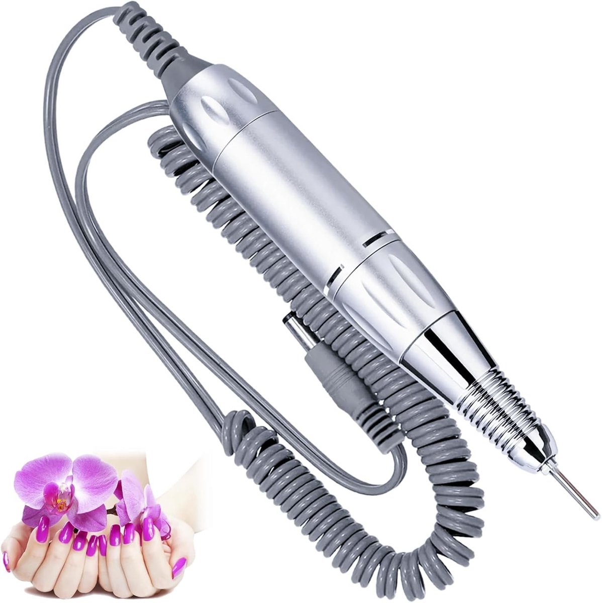 Professionele Elektrische Nagelboor met Vervangbare Handgreep, 35000rpm, Instelbare Snelheid voor Manicure en Pedicure