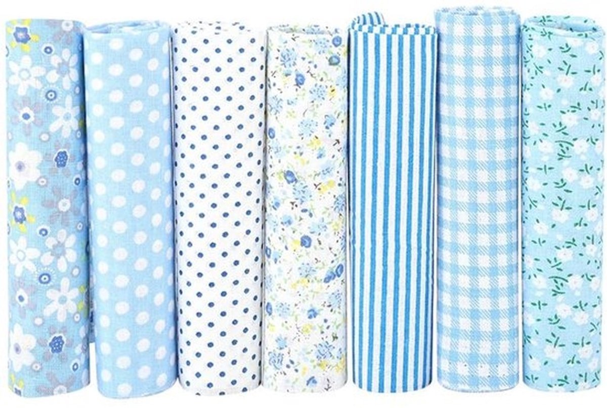 Katoenstof 100% Premium - DIY Ambachten - Patchwork Stof - Multifunctioneel - Bloemenpatroon - 3 Stuks 50x50cm